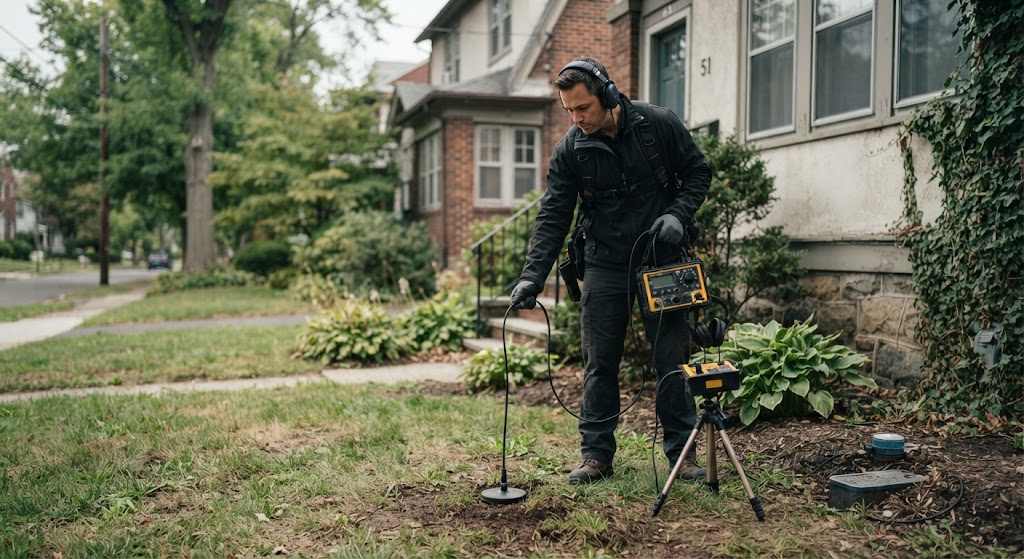 water line leak detection Voorhees NJ underground service line inspection